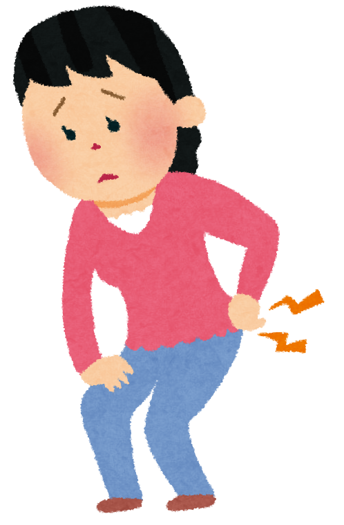 腰痛で苦しむ男性のイラスト